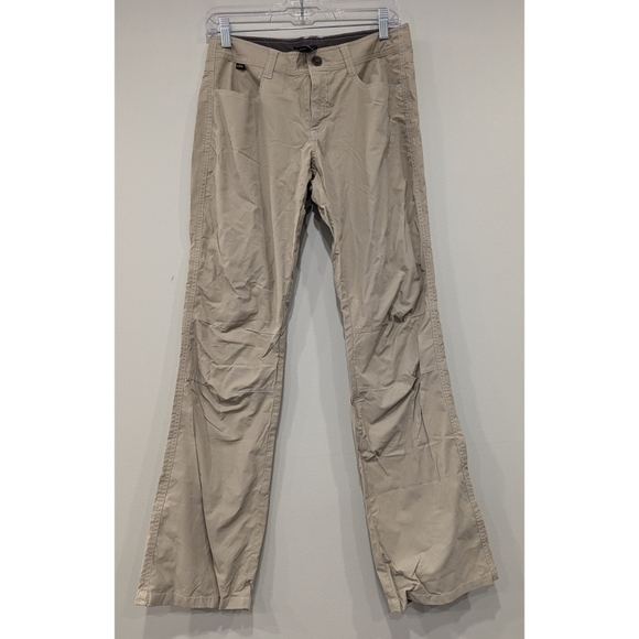 Kuhl Khaki Athletic Hiking Straight Leg Pants Size 4 Regular - Picture 1 of 6